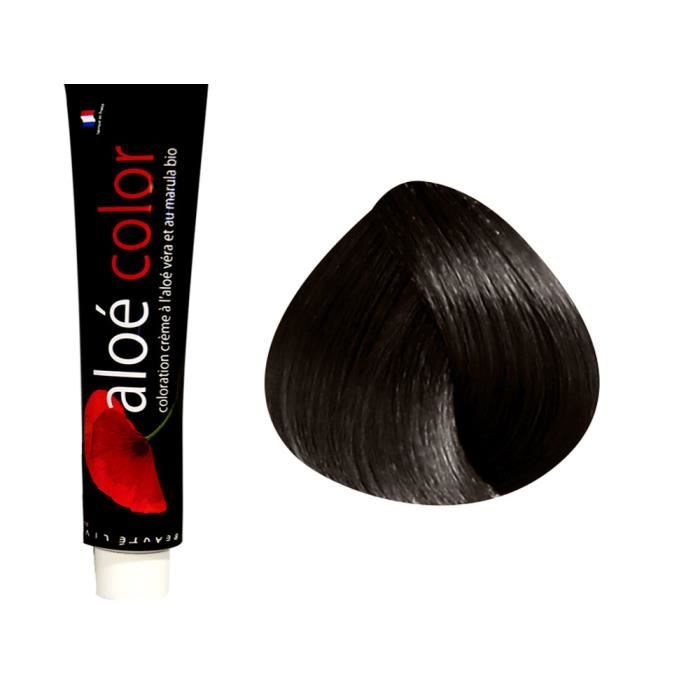 Beautélive Coloration crème à l'aloé véra et au marula Naturels, 3.0 : Châtain Foncé Avec ammoniaque, 100ml