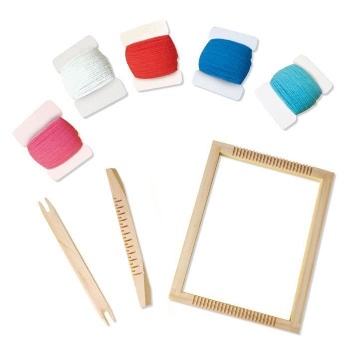 SES CREATIVE Jeu de Tissage - Avec fils de différentes couleurs (Lot de 2)