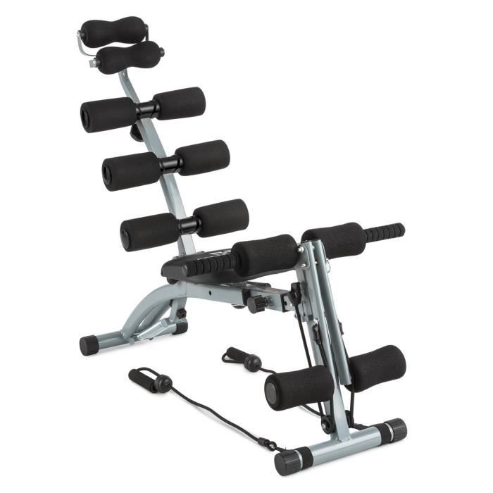 CAPITAL SPORTS Sixish Core | Appareil de musculation pour abdominaux, bras dos et épaules | Acier enduit poudre | Noir