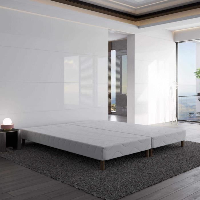 Pack sommiers  2 x 90 x 200 cm (180 x 200 cm ) avec Pieds