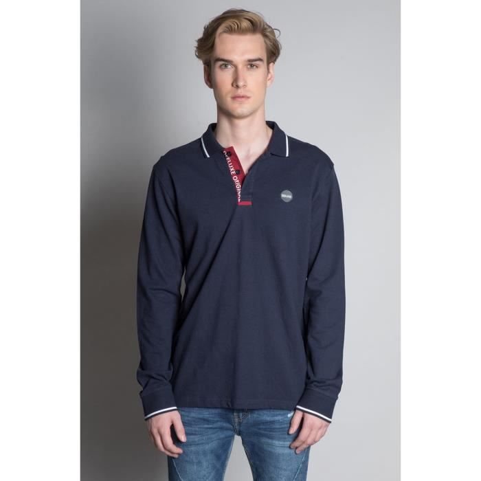 DEELUXE Polo à manches longues TOSHI Navy