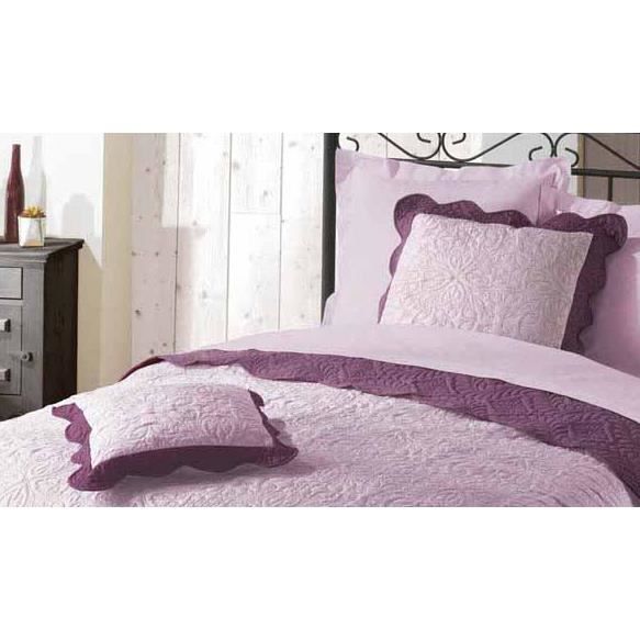 Housse de coussin 60x60 EMMA violine/prune