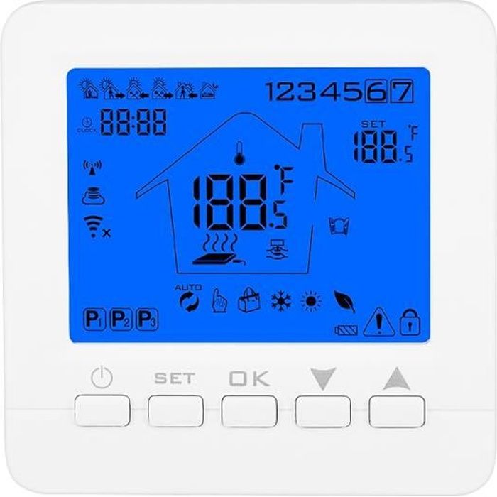 Thermostat Wi-Fi Smart Température Contrôleur Électrique Eau Chaudière Chauffe-plancher chauffage 16A 3A TUYA Smart Life App Voice
