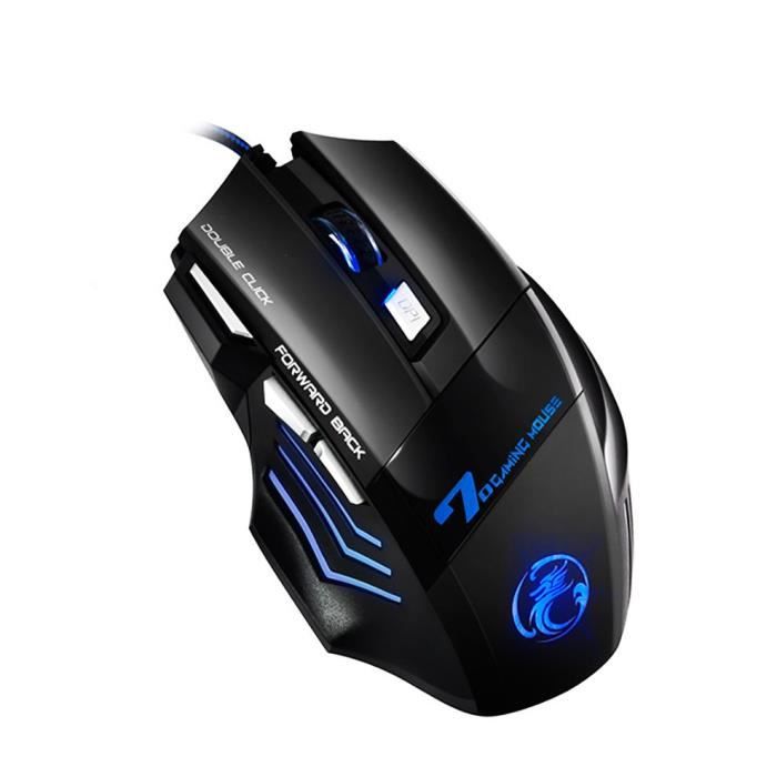 X7 souris de jeu filaire souris d'ordinateur optique USB 7 boutons souris de joueur professionnelle pour ordinateurs portables