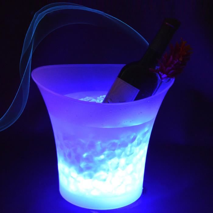 5 L LED seau à glace refroidisseur de vin couleurs changeant seau à vin de Champagne pour Party Home Bar nouveau