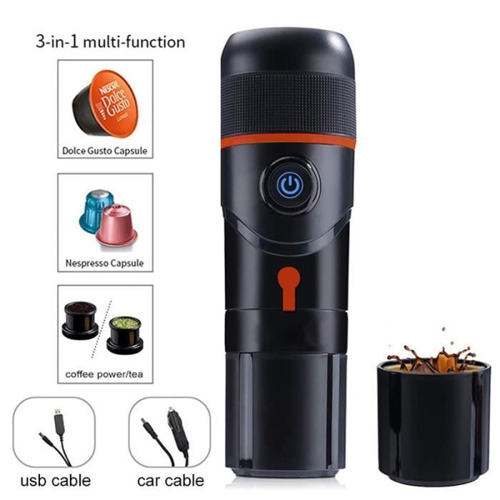 Rouge -Machine à expresso électrique, machine à café goutte à goutte pour voiture, à commande manuelle, pour les voyages extérieur