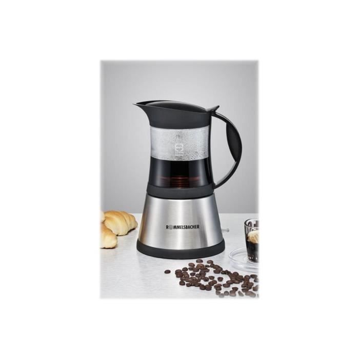 Rommelsbacher EKO 376-G Cafetière électrique 6 tasses stainless steel-glass