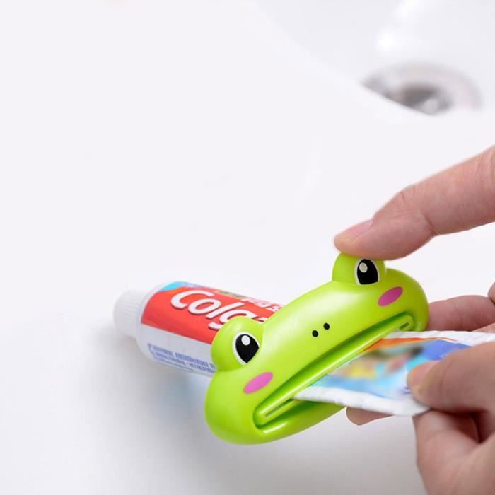 SHOP-STORY - Presse Tube Distributeur de Dentifrice en Forme de Grenouille Verte