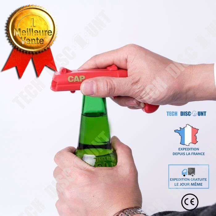 TD® Intéressant ouvreur de bouteille boisson accessoire de bar ouvrir bières facilement ouverture rapide décapsuleur bière