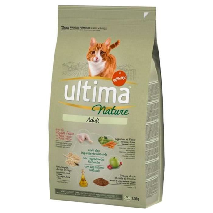 Ultima Nature Croquettes Chat Adult Poulet 1,25Kg (lot de 3)
