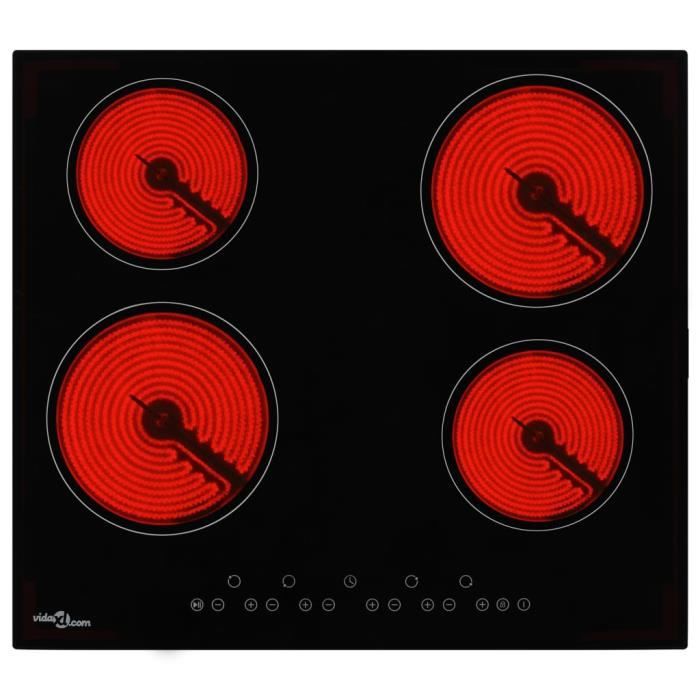 Plaque de cuisson Céramique 4 brûleurs Contrôle tactile 6000 W XID