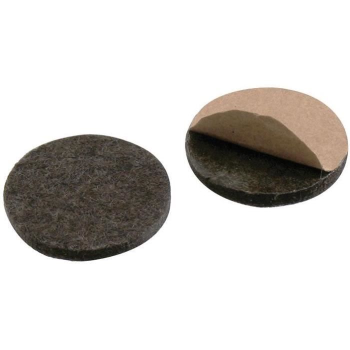 VYNEX Patin feutre marron d.34mm - Blister de 3