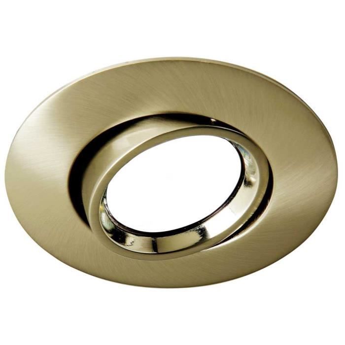 Spots - Ligne De Spots - Wonderlamp - Spot encastrable ROUND II dorée vieilli