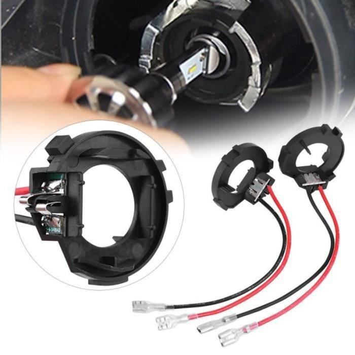 HK07740-1 paire de phares à LED ampoule adaptateur support voiture phares H7 fermoir base pour Volkswagen Golf MK6 7 Jetta -SHU