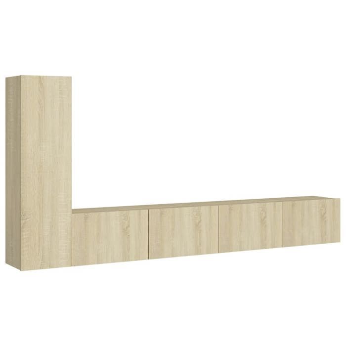 Ensemble de meubles TV 3 pcs - Chêne sonoma - Bois dingénierie LL105649