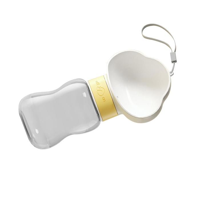 Comparer les prix de Bouteille deau portable pour chien bouilloire de voyage pour chien bol deau 350 ml blanc.