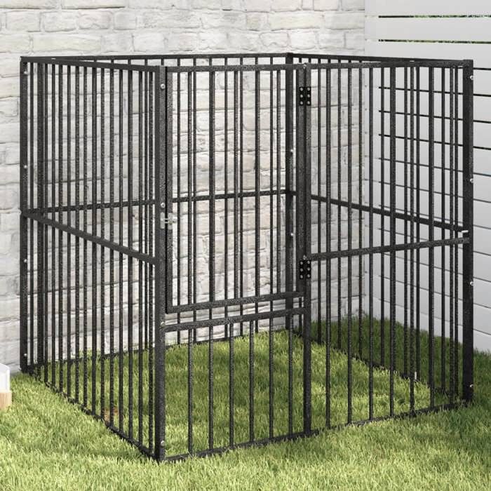 Vidaxl Parc pour chien 4 panneaux 100x100 cm