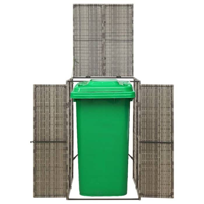 Bonne qualité - Abri pour poubelle - Armoire poubelle - Gris 70x80x117 cm Résine tressée - MAW15942817