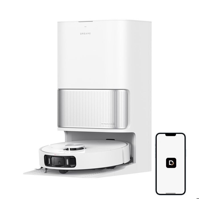 DREAME Aspirateur robot  L40 Ultra AE 2en1 avec fonction serpilli&egrave;re puissance daspiration 19000Pa anti-emm&ecirc;lement blanc