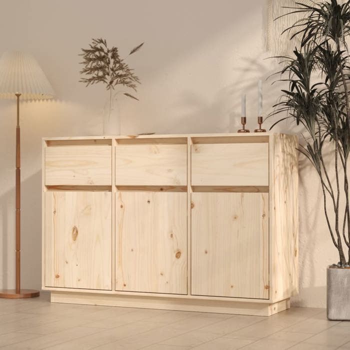 SALE 2025Meuble bas bahut vaisselier - Buffet 110x34x75 cm - Bois massif de pin2494 Kg 6040
