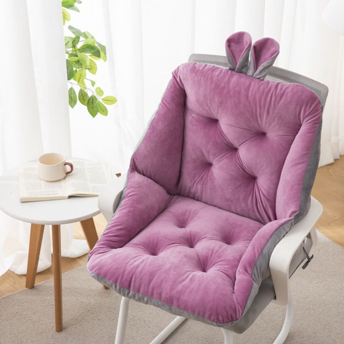 Coussin de Chaise avec Dossier 45cm siège Coquille Fauteuil Velours Douillet Elastique Coussin de Siège pour pour Bureau Jardin O