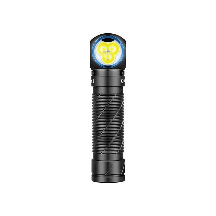Lampe torche LED - Olight - 3000 lumens - 5 modes dintensité - LED rouge durgence - Bandeau élastique Lampe torche LED - Olight - 3000 lumens - 5 modes dintensité - LED rouge durgence - Bandeau élastique