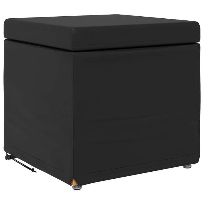 Promo printemps®Tabouret de Bar - 1 PLACE - Fauteuil/Chaise à manger JILLS 41x41x40 cm - Noir Cuir Synthétique et Bois Composite 59