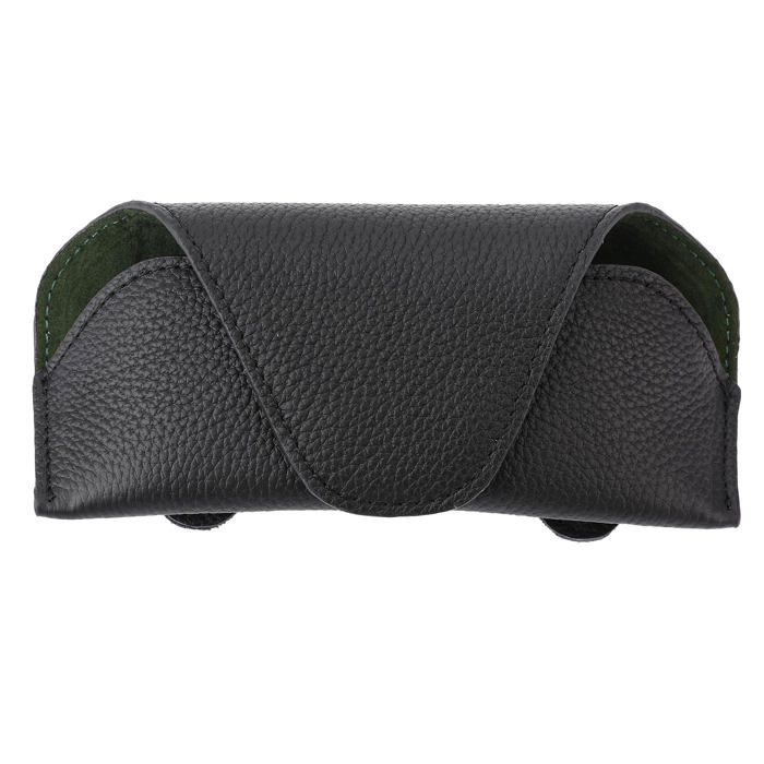 Monture de lunettes de soleil magnétique pour pare-soleil de voiture monture de lunettes de soleil en cuir pour voiture (01-Noir)