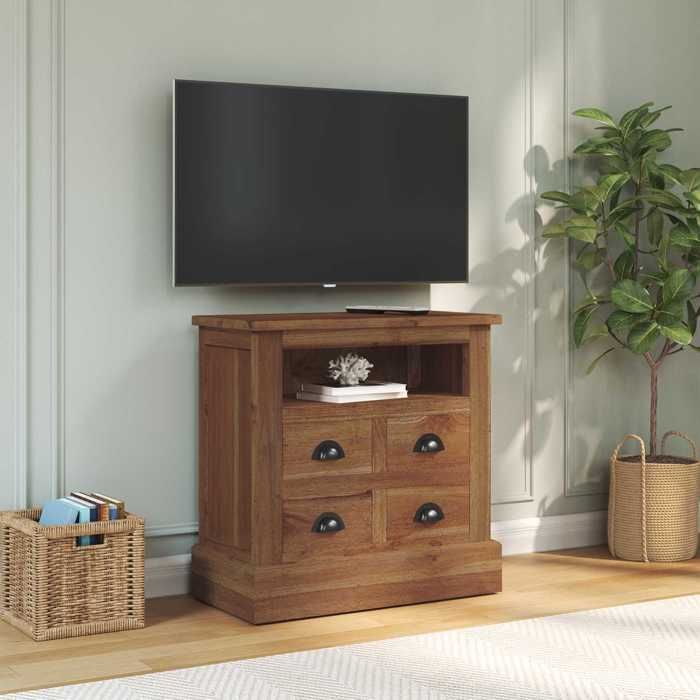2026 dété@ Commode Armoire de chambre - JILLS - Buffet latérale à tiroirs - de rangement avec tiroir Naturel 60x30x60cm LH2924