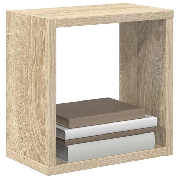 MEUBLE DE SEJOUR Brun - MODE étagères cube murales - 2 pcs - Chêne sonoma 26x15x26 cm Nettoyer facile_09_3532