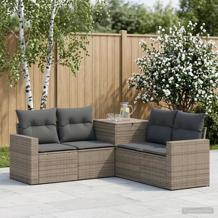 vidaXL Ensemble de Canapés 5 pc Gris et Gris foncé 3447860
