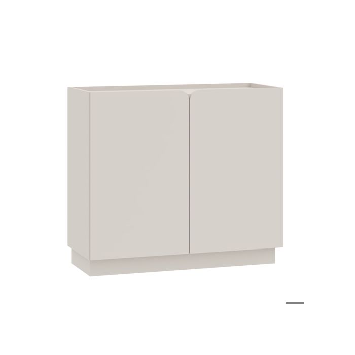 Commode - 3XE LIVING - 90 x 40 x 85 5 cm - 2 portes - 4 étagères - Push to open