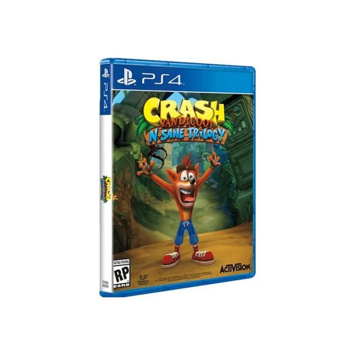Jeu vidéo - Activision - Crash Bandicoot N. Sane Trilogy - PS4 - 1 joueur - Edition Standard