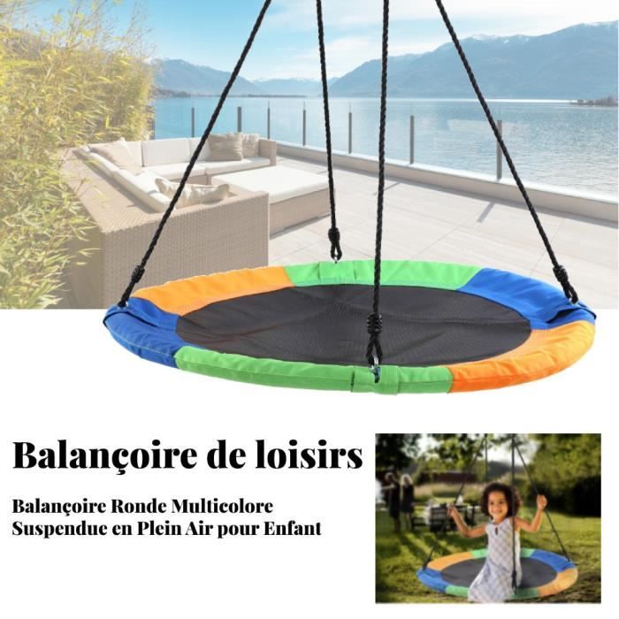 Balançoire Nid D'oiseau Rond Royalbell - Hauteur Réglable 100-180CM