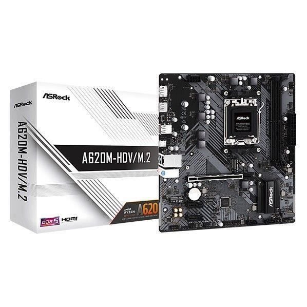 ASRock A620M-HDV/M.2+ AMD AM5 MATX retail () - 90-MXBLK0-A0UAYZ