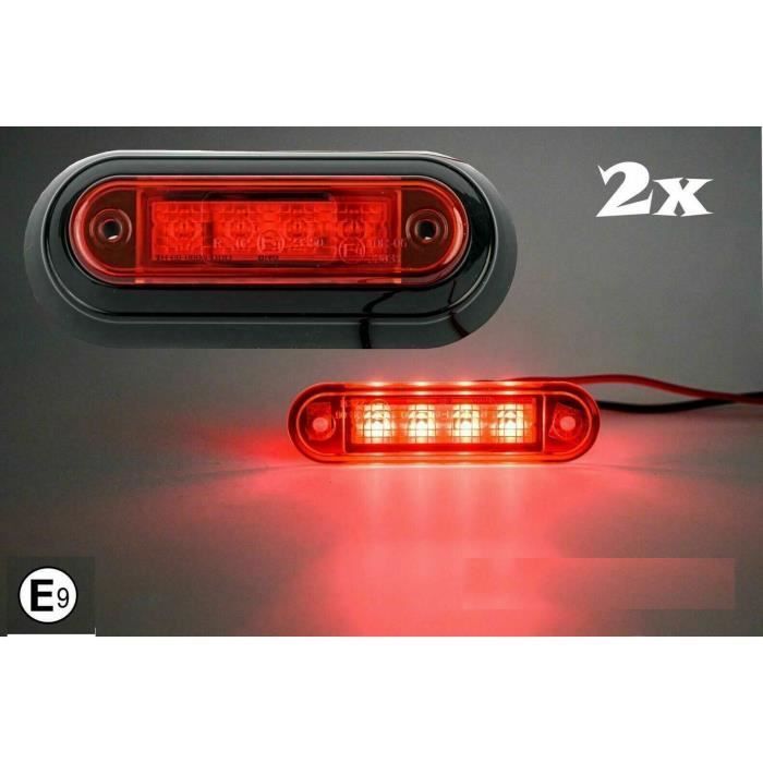 30 Feux Gabarit LED Pour Remorque - 12V/24V - IP67 Étanche - Rouge/Jaune/Blanc - Pour Camion, Caravane, RV
