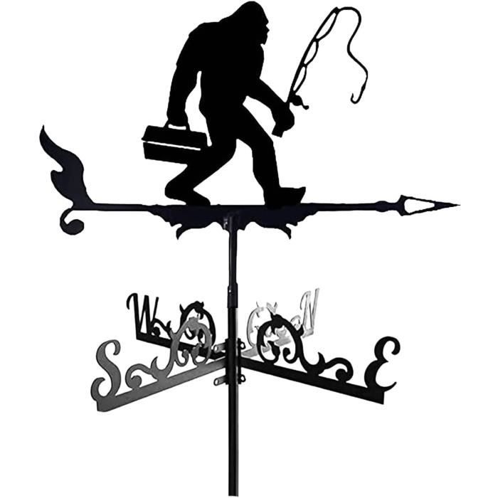 Girouette Décorative En Acier Inoxydable Pour Jardin - 49,5 Cm, Style Vintage, Météo - 10