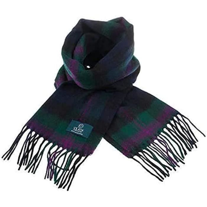 Écharpe Tartan Écossais En Pure Laine D