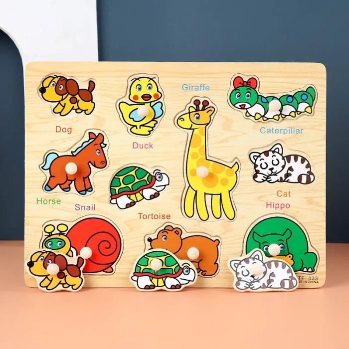 Puzzle Montessori en Bois - Inconnue - Pour Enfant 2-3 Ans - Jeu ...