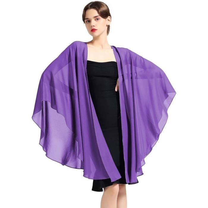 Femme tole Ch le El gant Foulard Bol ro Cape En Mousseline De