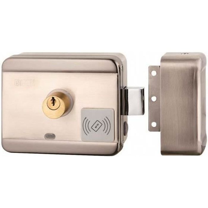 Serrure magnétique électrique Serrure de porte électromagnétique Fail-Safe avec support télécommande carte RFID LUCINE 180KG 350lbs peut être ouverte par bouton poussoir 