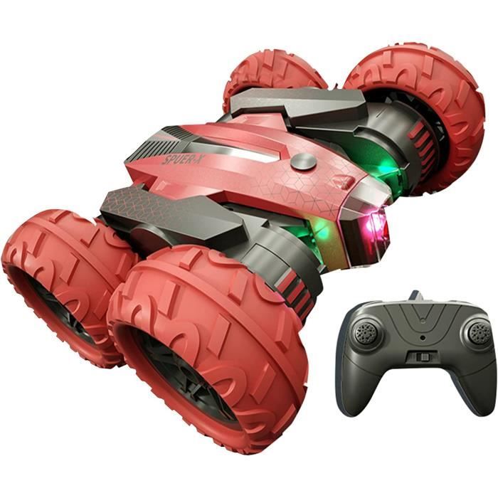 DEERC Voiture télécommandée télécommandée 4WD 2,4 GHz pour enfants avec lumières LED, coque de voiture, 2 piles rechargeables, 40 minutes de lecture, roues de course et de dérive, 8 cônes de DEERC Voiture télécommandée télécommandée 4WD 2,4 GHz pour enfants avec lumières LED, coque de voiture, 2 piles rechargeables, 40 minutes de lecture, roues de course et de dérive, 8 cônes de