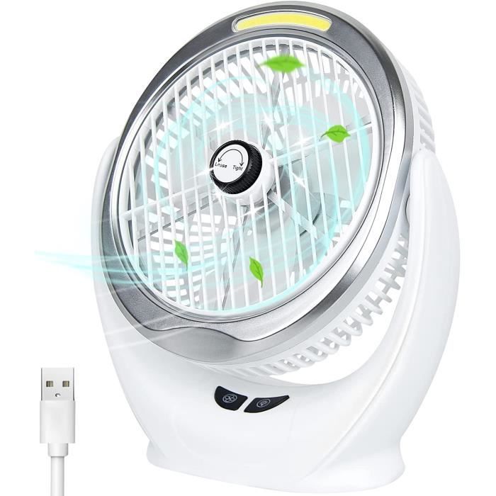 Ventilateur De Bureau Fishtec Sans Pales - Turbo Double Turbine 30W, 3 Vitesses, Pivotant 45°