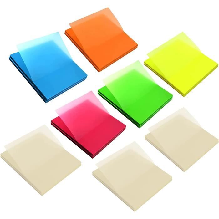 Lot De 2 000 Notes Adhésives Colorées Avec Intercalaires De Différentes