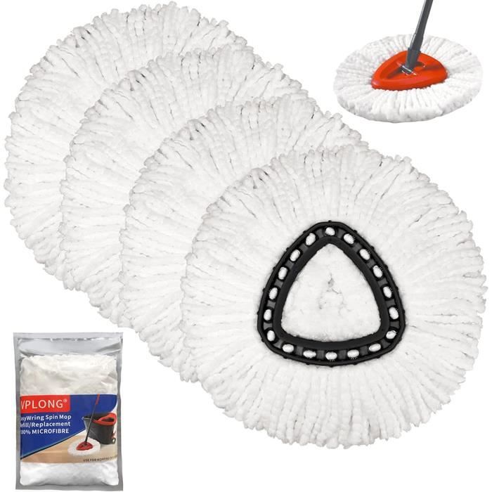 Tête de Serpillière pour Vileda Spin and Clean Mop, 3 PCS Remplacement  lavables et réutilisables pour la tête de mop - Cdiscount Maison