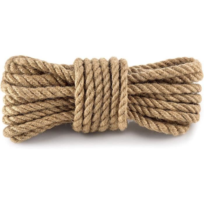 Corde De Jute Naturel – 10 Mm X 100 M – Pour Jardin, Bricolage Ou Décoration – 100% Jute, Douce Et Résistante