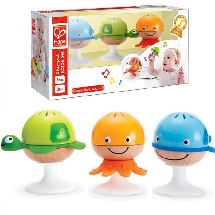 Comparer les prix de Hochets ventouse sonores Animaux marins Hape