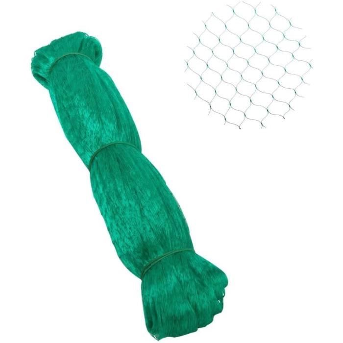 Filet Anti-Oiseaux LINSOCLE 10m X 4m - Maille 15mm Vert - Protection Jardin Potager Et Arbres Fruitiers