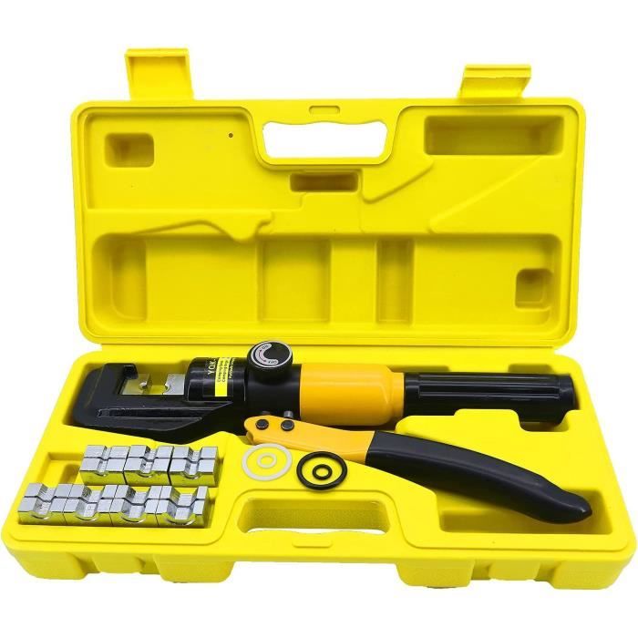 Outil De Sertissage Hydraulique 10 Tonnes Fil Batterie Câble Borne Lug