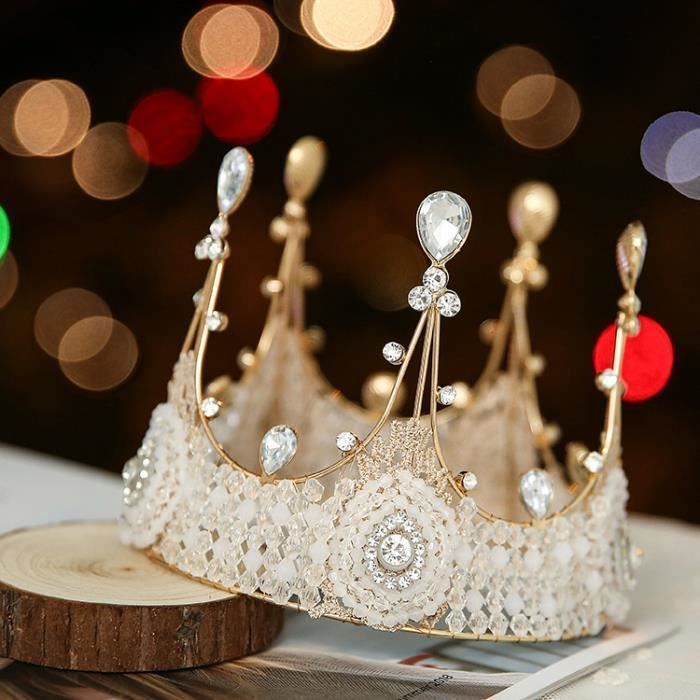 Couronne De Reine Decoration De Gateau Ornements A La Main Dentelle Perlee Accessoires Europeen Et Americain Mariee Mariee Cheveux C Achat Vente Statue Statuette Cdiscount